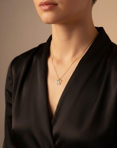 Yarım kelebek taşlı