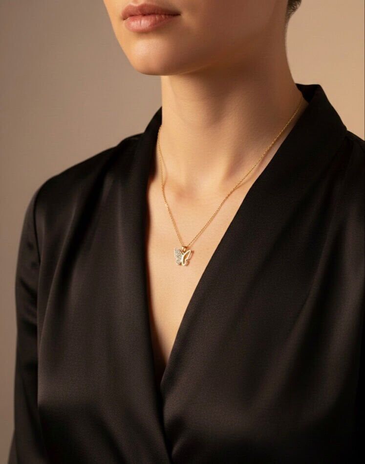 Yarım kelebek taşlı