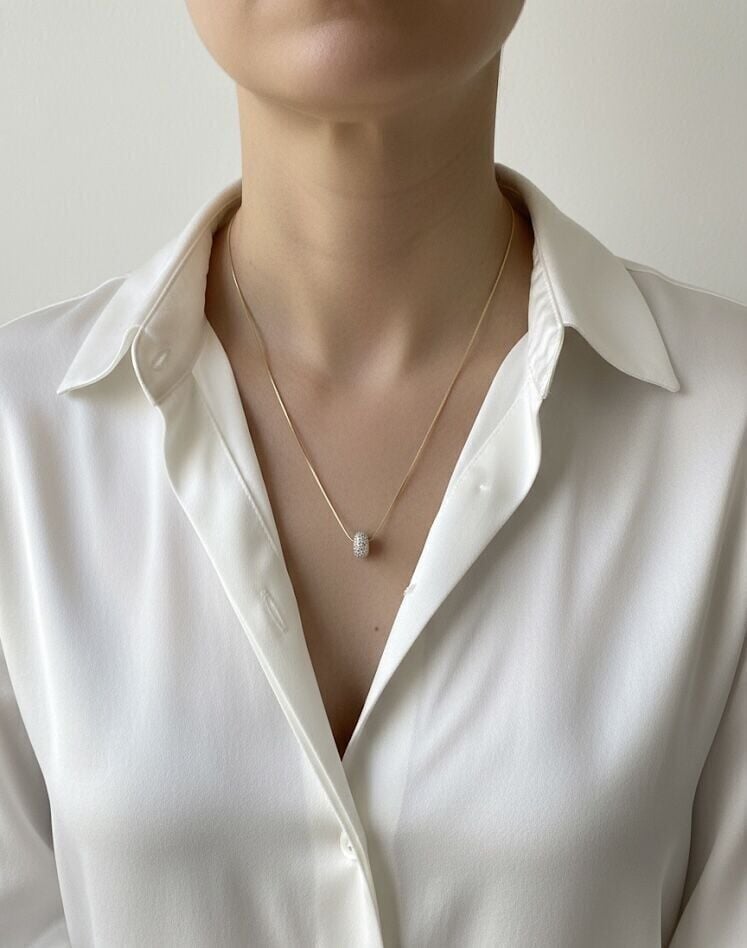 Yuvarlak Taşlı Rose