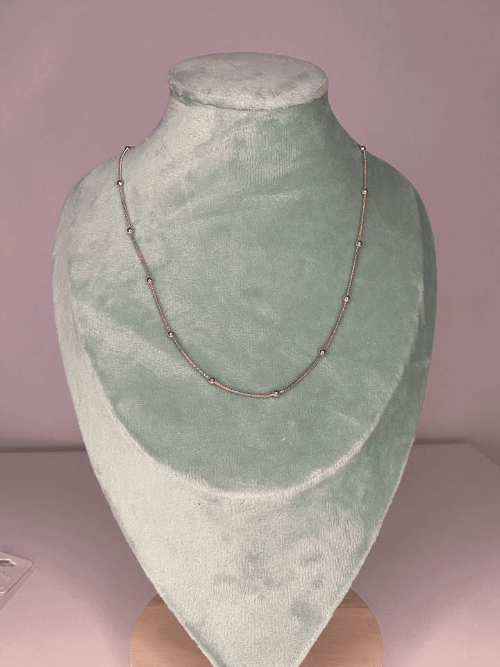 Rose Ve Silver detaylı Boncuklu