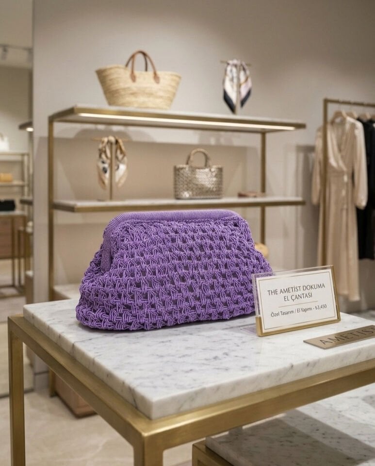 El Örgüsü Renkli Çanta